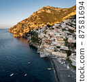Aerial view of Positano, a little town along Amalfi Coast 87581694