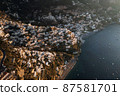 Aerial view of Positano, a little town along Amalfi Coast 87581701