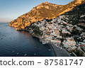 Aerial view of Positano, a little town along Amalfi Coast 87581747
