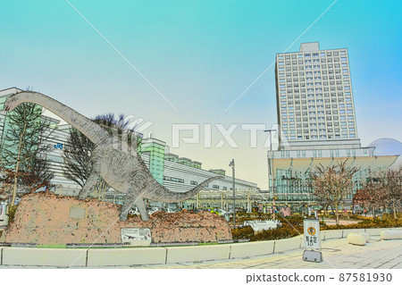 Fukui City Station Front Dinosaur Square West Exit 87581930