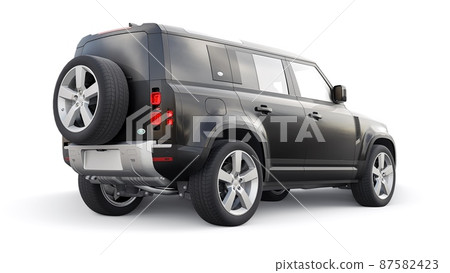 Tula, Russia. February 16, 2022: Land Rover Defender 2020. Black Expedition SUV for rural areas and outdoor activities. 3d render Tula, Russia. February 16, 2022: Land Rover Defender 2020. Black Expedition SUV for rural areas and outdoor activities. 3d render 87582423