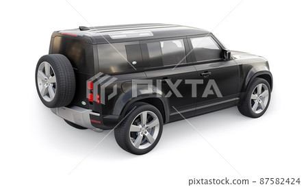 Tula, Russia. February 16, 2022: Land Rover Defender 2020. Black Expedition SUV for rural areas and outdoor activities. 3d render Tula, Russia. February 16, 2022: Land Rover Defender 2020. Black Expedition SUV for rural areas and outdoor activities. 3d render 87582424