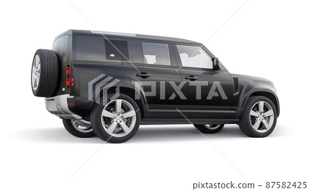 Tula, Russia. February 16, 2022: Land Rover Defender 2020. Black Expedition SUV for rural areas and outdoor activities. 3d render Tula, Russia. February 16, 2022: Land Rover Defender 2020. Black Expedition SUV for rural areas and outdoor activities. 3d render 87582425