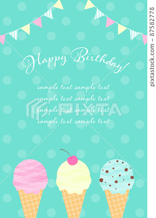 Background illustration of three types of ice cream cones Background illustration of three types of ice cream cones 87582778