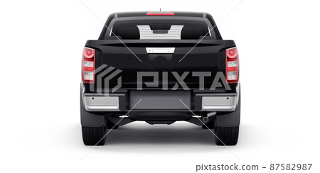 Mid-size modern pickup truck. 3D illustration Mid-size modern pickup truck. 3D illustration 87582987