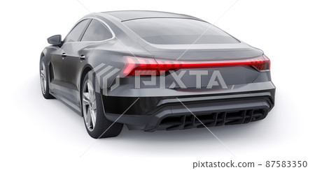 Premium electric sports sedan. Car isolated on white background. 3d rendering. Premium electric sports sedan. Car isolated on white background. 3d rendering. 87583350