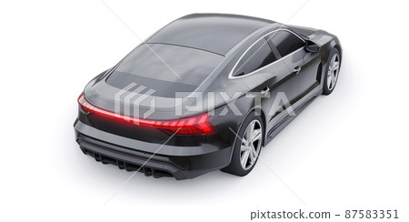 Premium electric sports sedan. Car isolated on white background. 3d rendering. Premium electric sports sedan. Car isolated on white background. 3d rendering. 87583351