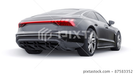 Premium electric sports sedan. Car isolated on white background. 3d rendering. Premium electric sports sedan. Car isolated on white background. 3d rendering. 87583352