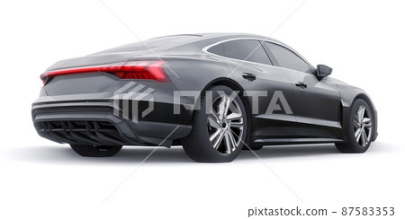 Premium electric sports sedan. Car isolated on white background. 3d rendering. Premium electric sports sedan. Car isolated on white background. 3d rendering. 87583353