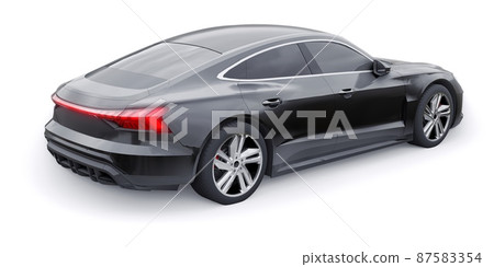 Premium electric sports sedan. Car isolated on white background. 3d rendering. Premium electric sports sedan. Car isolated on white background. 3d rendering. 87583354