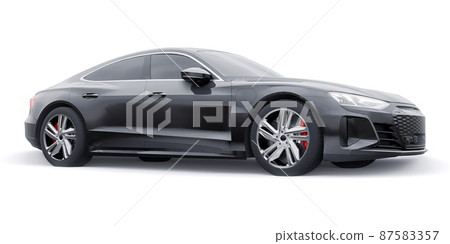 Premium electric sports sedan. Car isolated on white background. 3d rendering. Premium electric sports sedan. Car isolated on white background. 3d rendering. 87583357