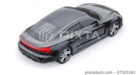 Premium electric sports sedan. Car isolated on white background. 3d rendering. Premium electric sports sedan. Car isolated on white background. 3d rendering. 87583361