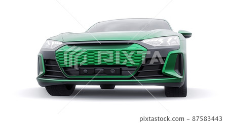 Premium electric sports sedan. Car isolated on white background. 3d rendering. Premium electric sports sedan. Car isolated on white background. 3d rendering. 87583443