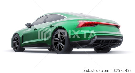 Premium electric sports sedan. Car isolated on white background. 3d rendering. Premium electric sports sedan. Car isolated on white background. 3d rendering. 87583452