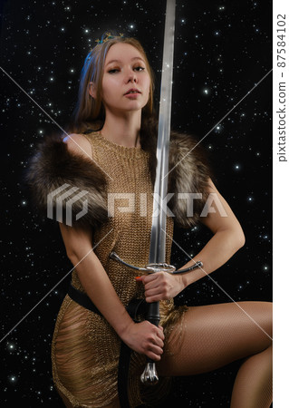 young viking woman 87584102