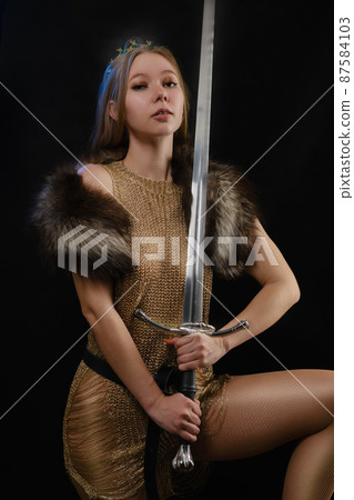 young viking woman 87584103