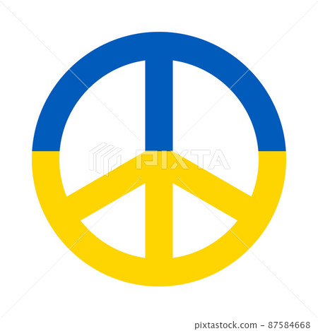 Peace Sign. Russia Ukraine Conflict 87584668