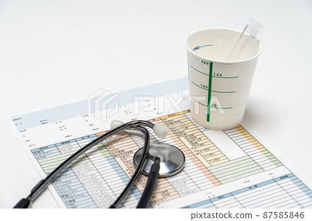 尿液健康檢查尿液分析杯尿液斯皮茨聽診器檢查表檢查結果 87585846