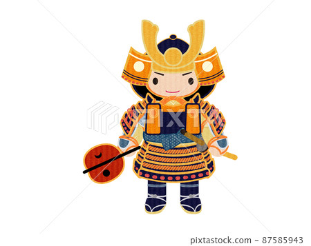 五月娃娃少年武士形象插畫（帶質感） 87585943