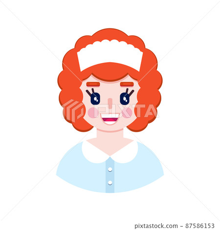 Woman waiter in flat style Woman waiter in flat style 87586153