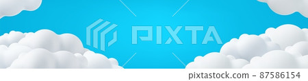 Beautiful clouds on blue backdrop. Beautiful clouds on blue backdrop. 87586154