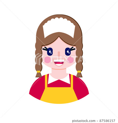 Woman waiter in flat style Woman waiter in flat style 87586157