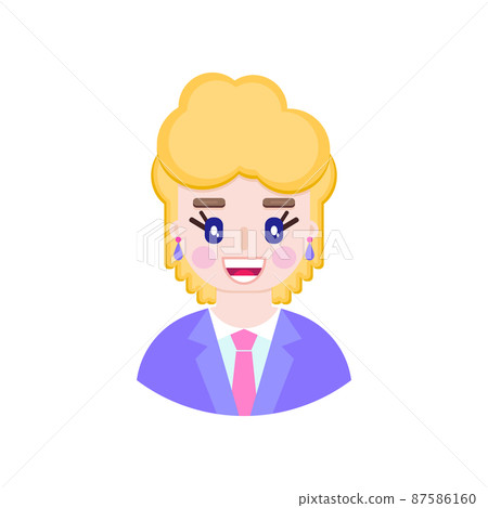 Woman manager in flat style 87586160