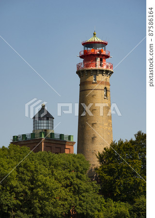 Lighthouse at Kap Arkona, Island of Ruegen, Germany 87586164
