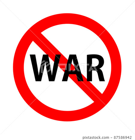 Icon against war. Anti-war image. Stop the war. No War. Stop War. 87586942