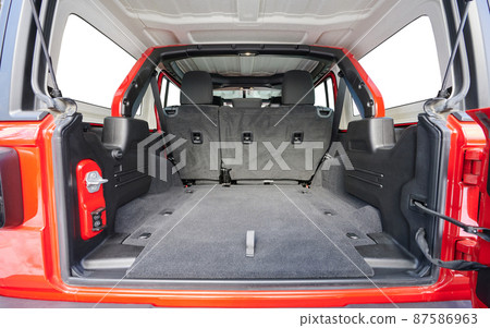 Clean empty car trunk Clean empty car trunk 87586963