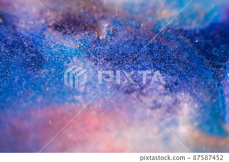 Paints blend. Abstract background design. Blue purple pink inks mix 87587452