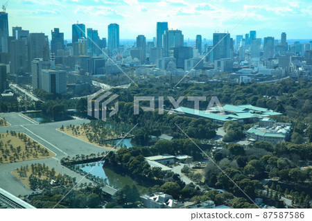 Imperial Palace and buildings bird's-eye view long (February 2022) Imperial Palace and buildings bird's-eye view long (February 2022) 87587586