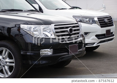 Cars lined up at dealers Used car image Toyota SUV Cars lined up at dealers Used car image Toyota SUV 87587612