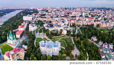 Historical Museum and Andrew Church in Kiev, Ukraine Historical Museum and Andrew Church in Kiev, Ukraine 87588580