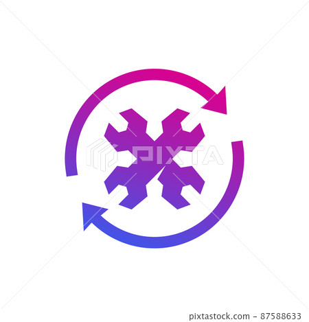 repair process icon for web - Stock Illustration [87588633] - PIXTA