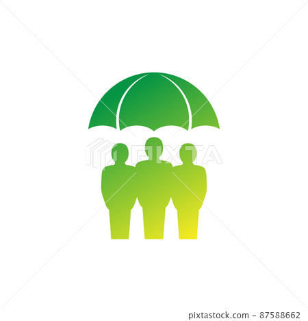 Family insurance icon on white Family insurance icon on white 87588662