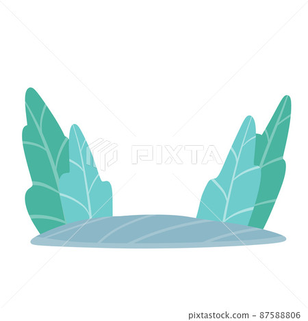 Natural background. Winter blue landscape with trees 87588806