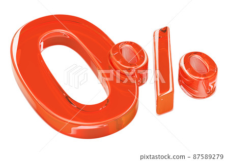 Orange 0 percent, off. 3D rendering 87589279