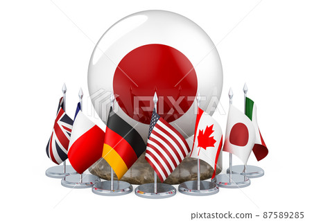 G7 meeting in Japan concept, 3D rendering 87589285