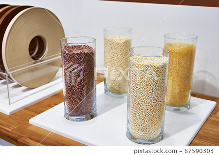 Plastic granules for manufacturing products of furniture industry 87590303