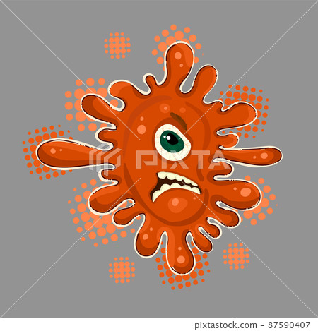 Red blot evil monster. Vector illustration 87590407