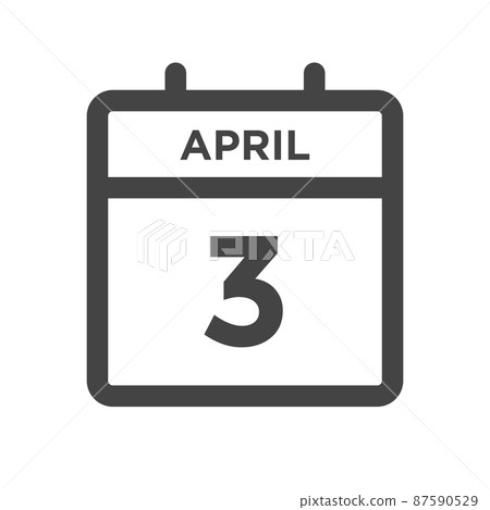 April 3 Calendar Day or Calender Date for Deadline and Appointment 87590529