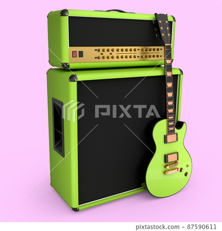 Classical amplifier with electric or acoustic… - Stock Illustration