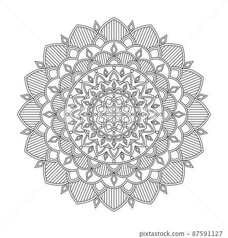 Floral mandala, vector illustration Floral mandala, vector illustration 87591127