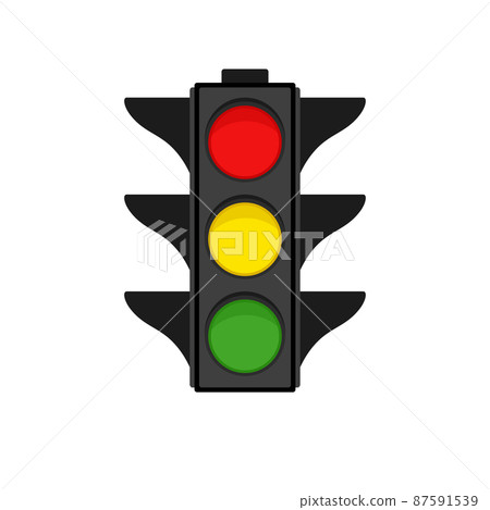 Traffic light on white background, vector illustration Traffic light on white background, vector illustration 87591539