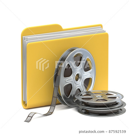 Yellow folder icon Movies 3D Yellow folder icon Movies 3D 87592539