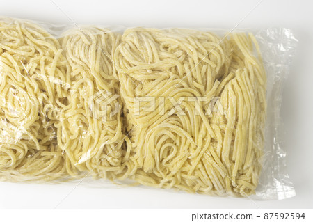Raw ramen noodles in a bag 87592594