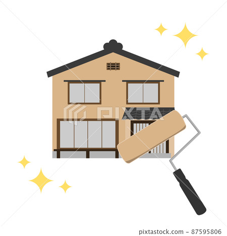 Japanese-style single-family house 7 / exterior wall painting 87595806