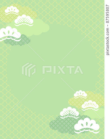 Green pine and cloud background vertical Green pine and cloud background vertical 87595807