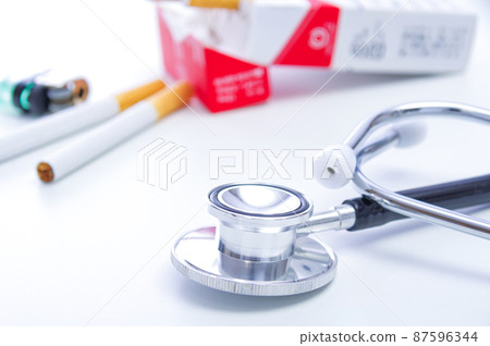 Tobacco and stethoscope Tobacco and stethoscope 87596344